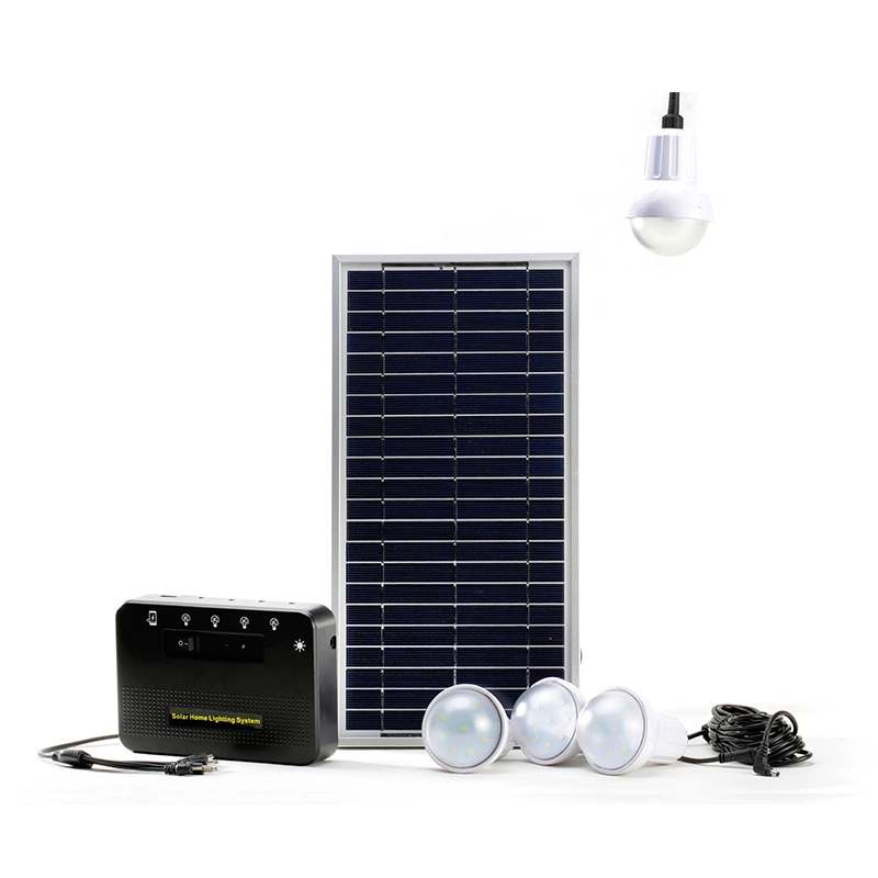 Mini Solar Home Kits for 4 Rooms Lighting and Phone Charging