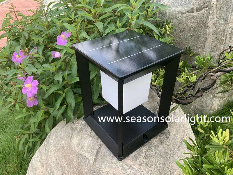 Wholesale/Supplier LED Solar Light Outdoor Pillar Gate Lighting Square Style 5W LED Solar Garden Light with LED Lights & Solar Panel System