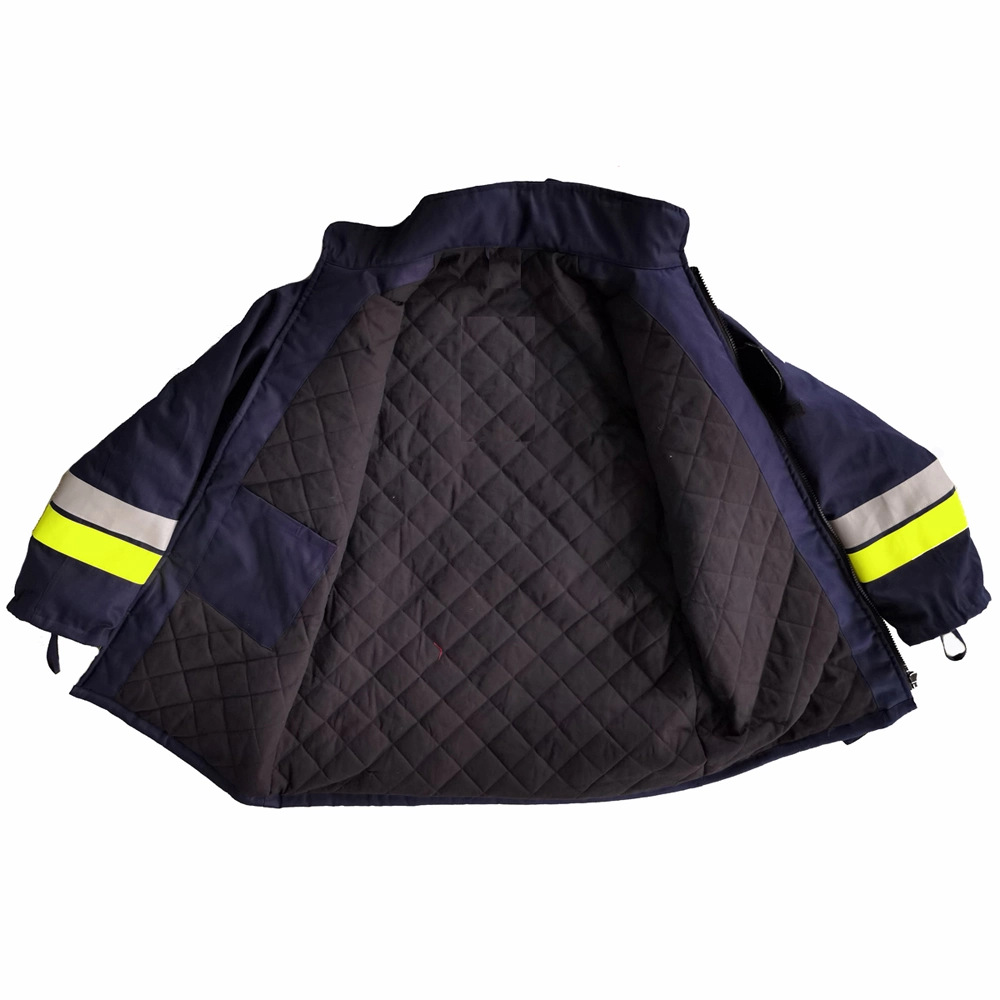 Fato de proteção contra incêndios Aramid Navy Blue Firefighter de 4 camadas Fato bombeiro bombeiro bombeiro bombeiro bombeiro