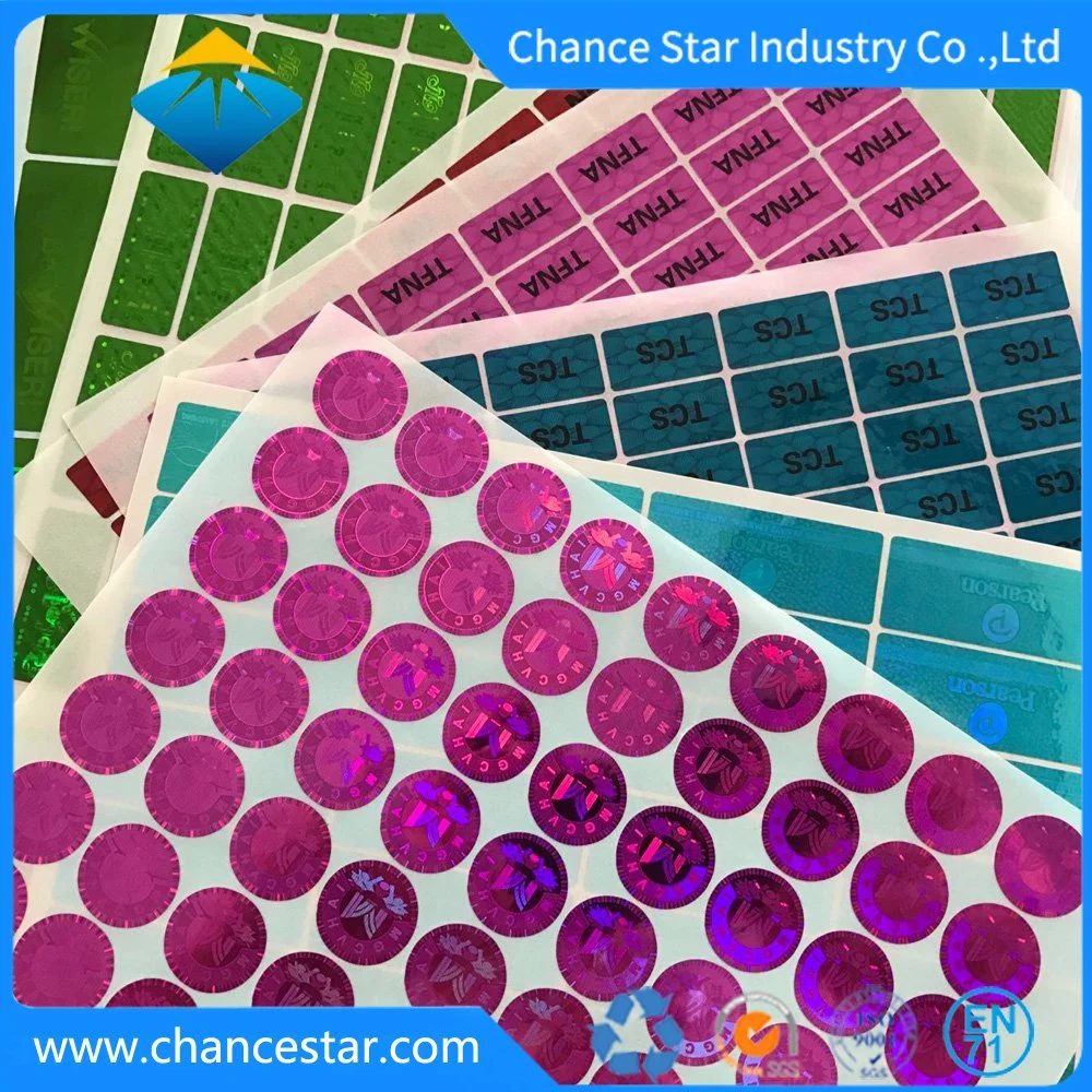 Custom Different Label Colors 3D DOT Matrix Hologram Stickers