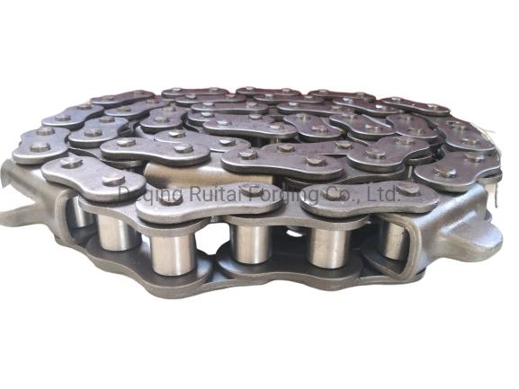 China Manufacturer of Forged Heavy Duty Stainless Steel Conveyor Belt Chain with Attachments in Industrial Line