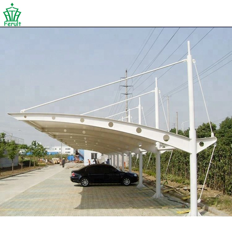 Heat Insulation Simple Carport PVDF/PTFE Top Roof Car Covers Garage Tent