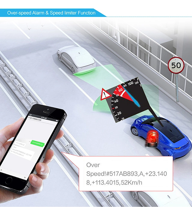 2g Obdii Moniteur d'alarme de voiture GPS tracker Over-Speed APP d'alarme vocale Appareil de suivi (TK218-DI)