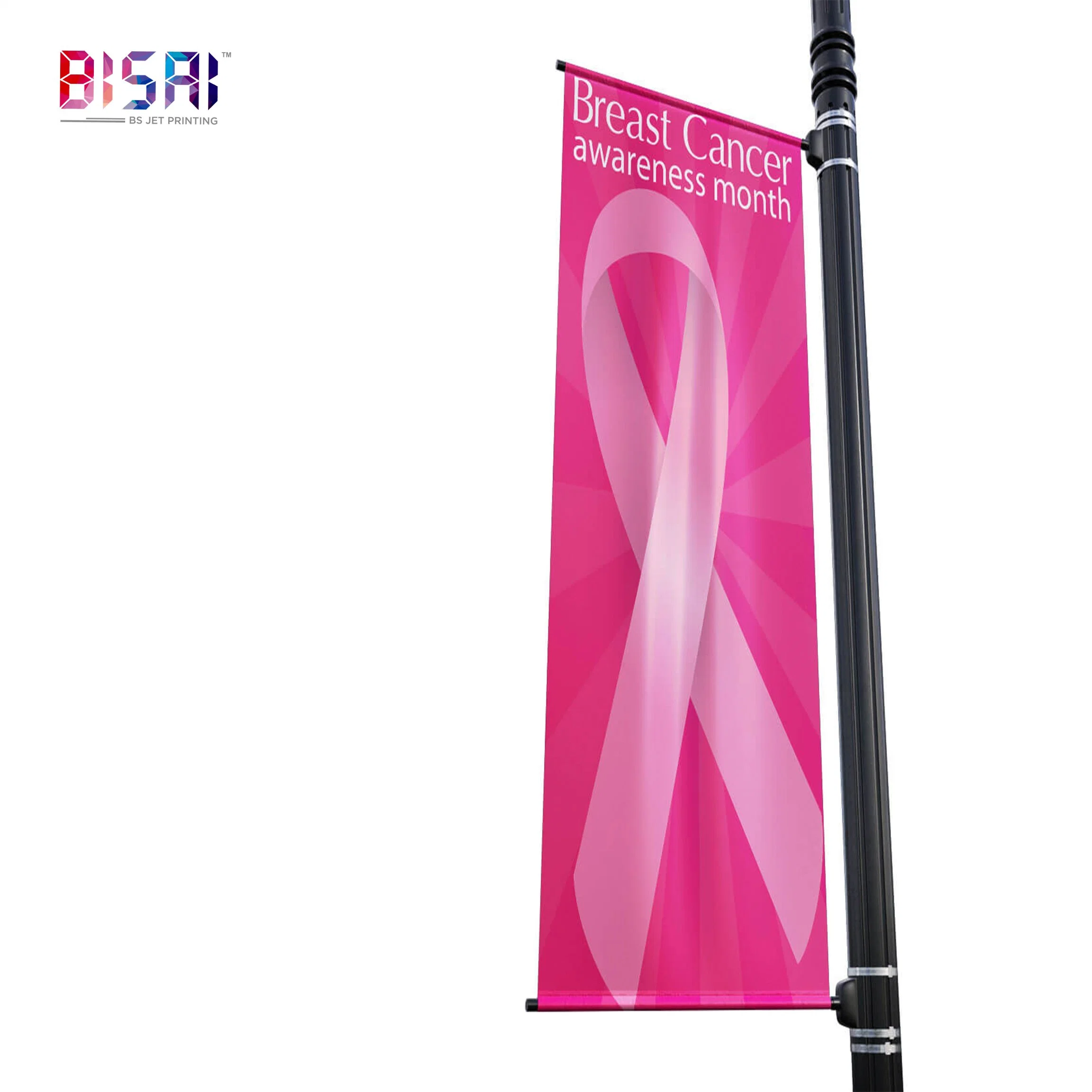 Venda por grosso de design personalizado tamanhos Color Fashion Street em postes de luz Street Pole Banner de suportes