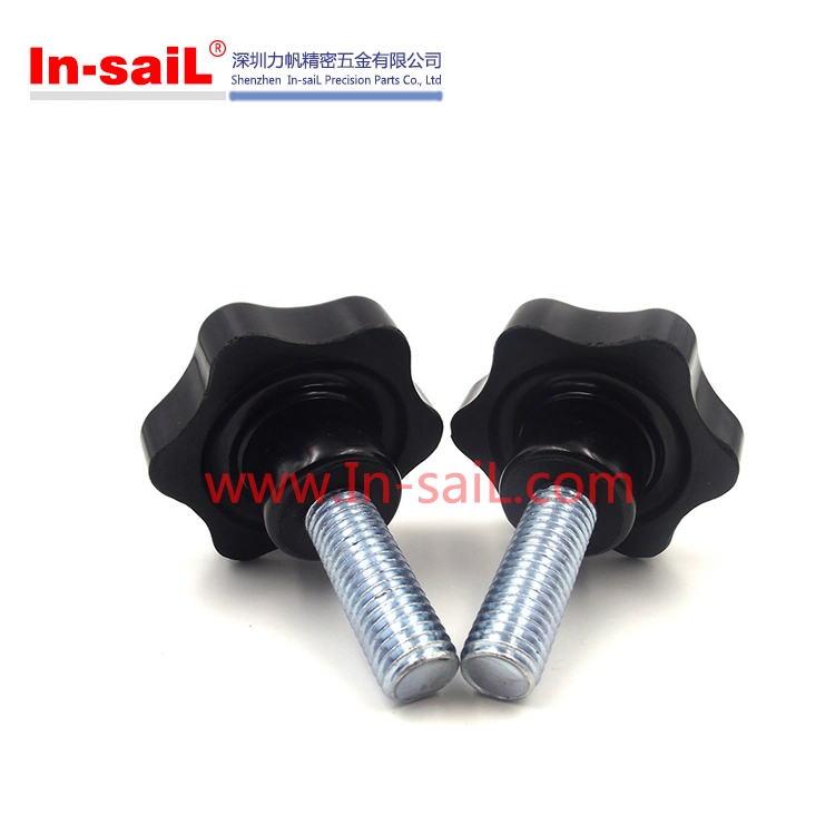 Plastic External Thread Star Knobs, Spring Knobs, Metric Size for Machinery Tool