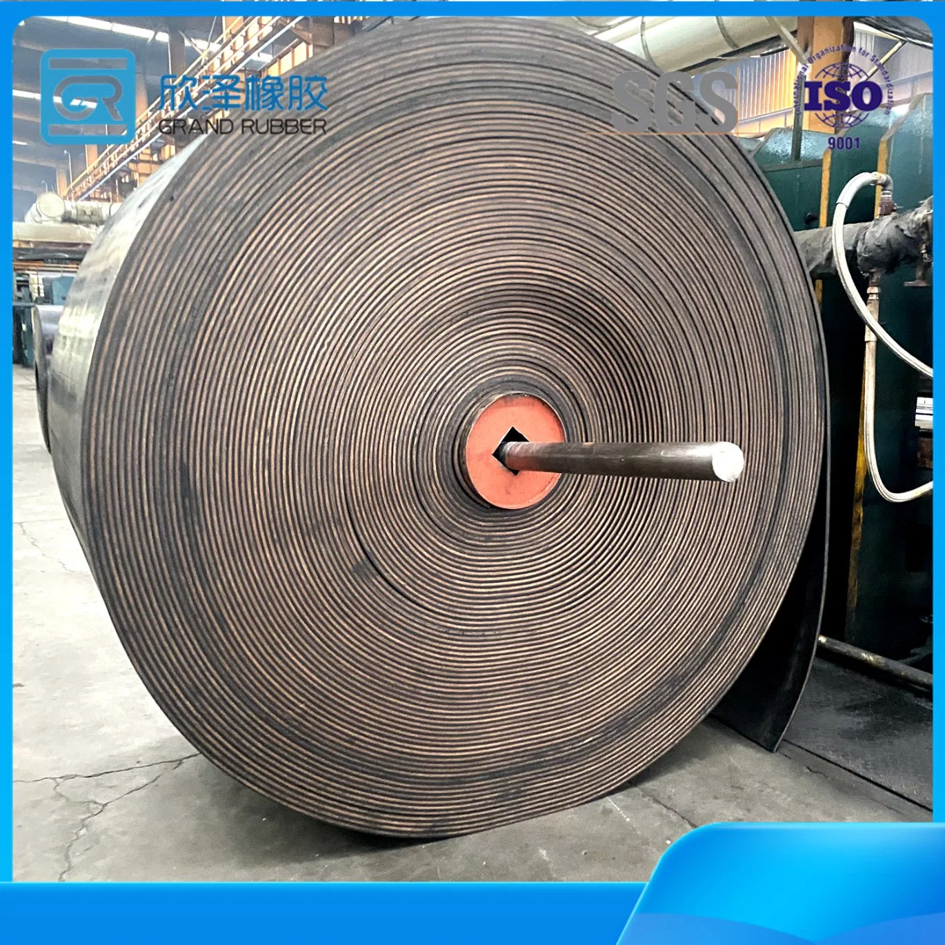Superior Abrasion Resistant Steel Cord Rubber Conveyor Belt with High Elasticity for Airports, Shipyards, Thermal Power Plants and Other Industries