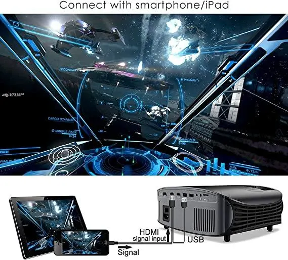 جهاز العرض المنزلي متعدد الوسائط HD LED Home Theater Office Business Projector 1080p