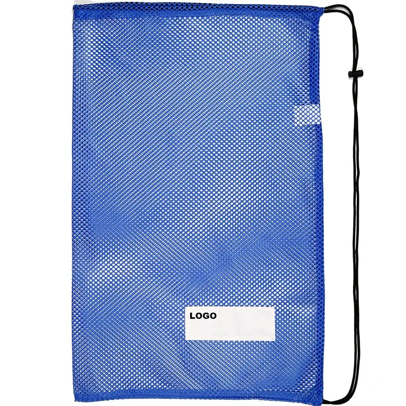 Swim Mesh Drawstring Bag Sport Equipment Storage Bag Gym Net Bag Large Mesh Drawstring