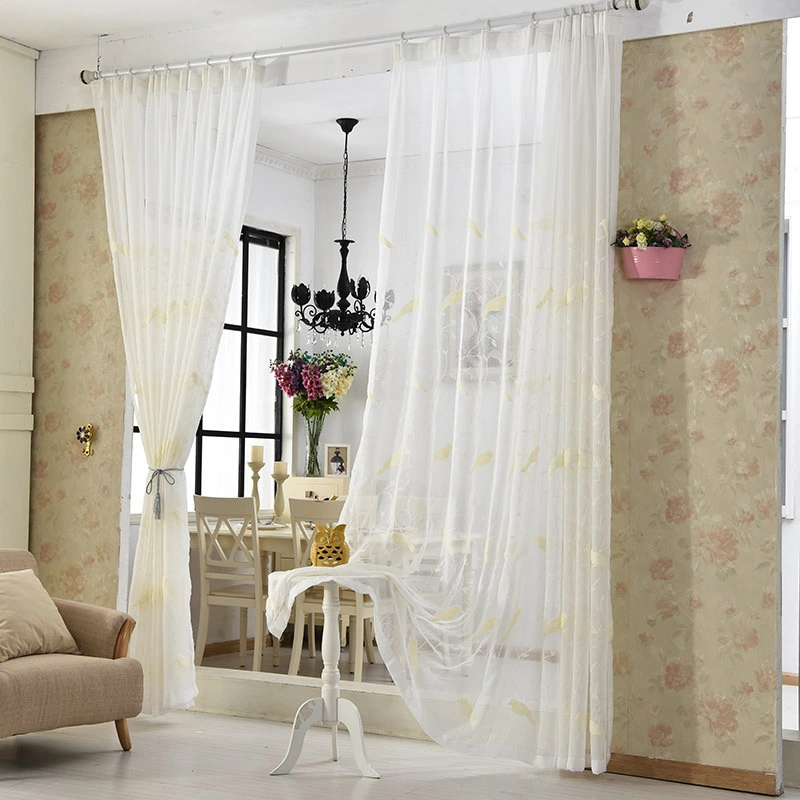 Pastoral and Fresh Embroidered Window Screen Bedroom, Living Room, Study, Warm Literature, Art, Embroidery, Fragmentary Flowers, Beautiful Curtains, Cotton and