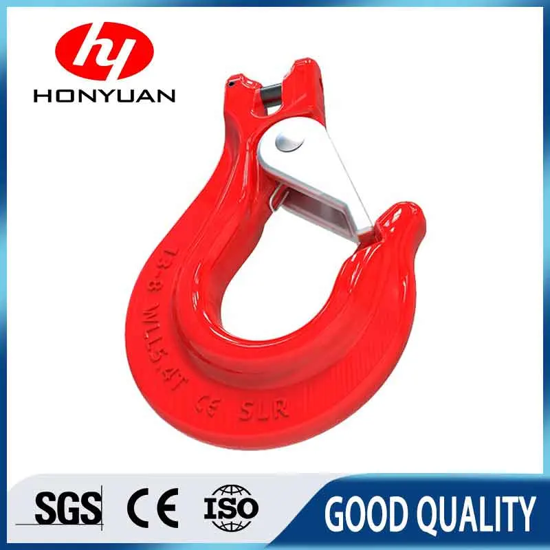 High Tensile Self Colored or Painted or Zinc Plated G80 Clevis Sling Hook with Latch