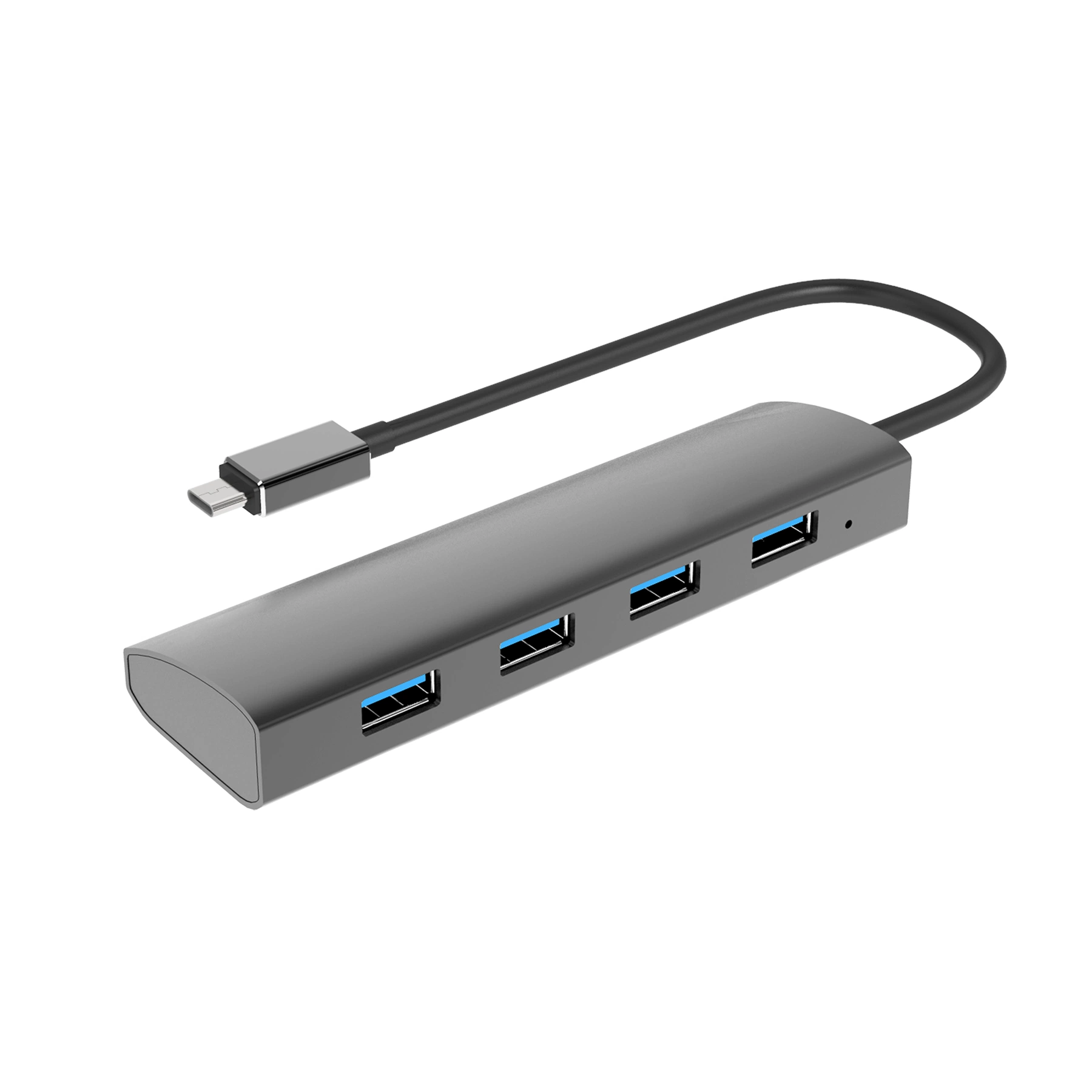 4 Popular em 1 USB A para USB3.0 Hub com material de alumínio Carroçaria