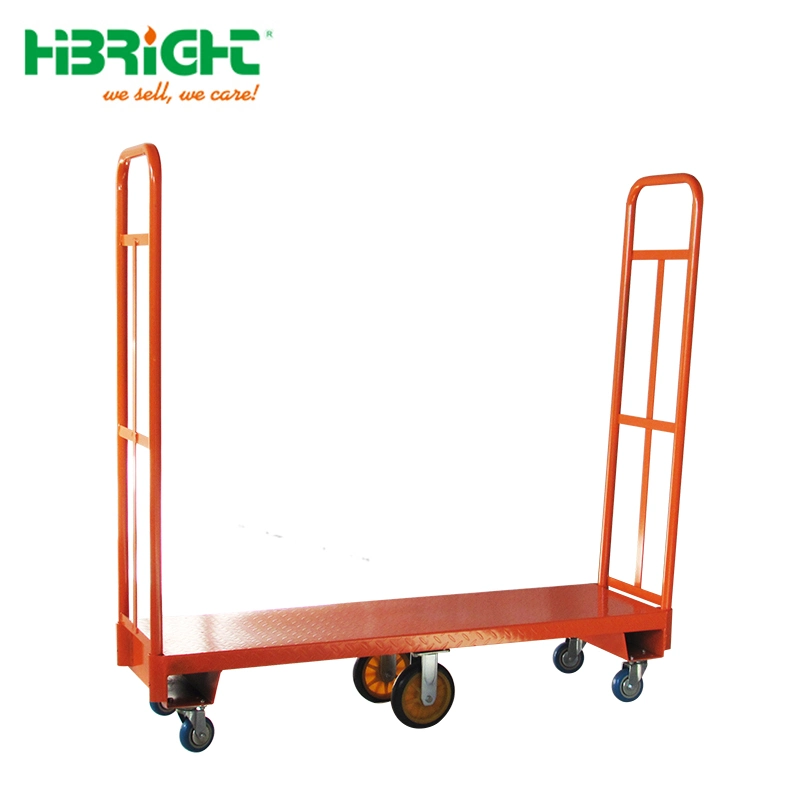 Collapsible Heavy-Duty Transportation Multipurpose Metallic Warehouse Trolley with Shelves