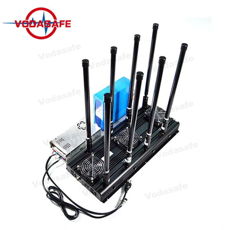 2G 3G 4G WiFi GPS VHF UHF vehículo ascendieron Jammer en coche, inventor del sistema de alimentación Anti Drone