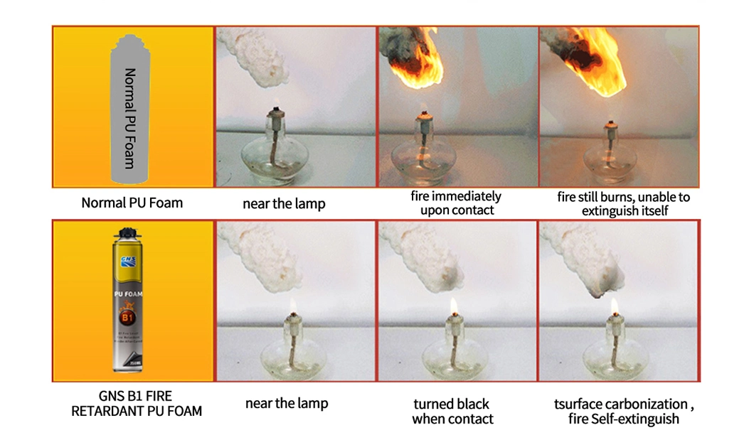 Hot Sales B1 Grade Fire Retardant PU Spray Foam Insulation Polyurethane PU Foam Production for Fireproof Project