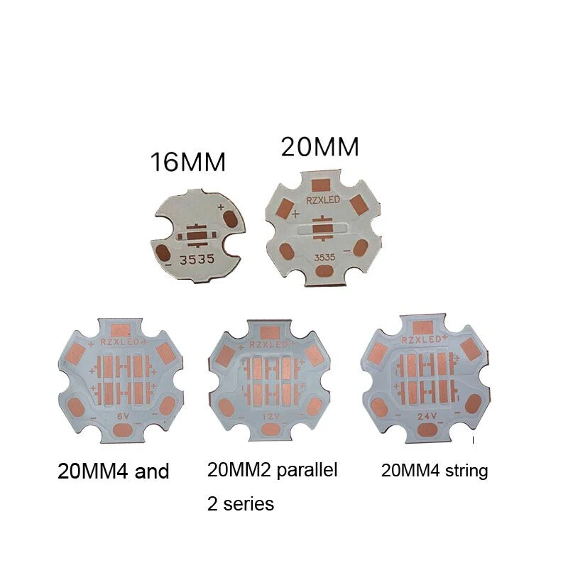 Aluminum Base Copper Base 20mm Star PCB with for XP 3535 5050 LED PCB LED Star SMD LED Circuit PCB LED Star Board PCB