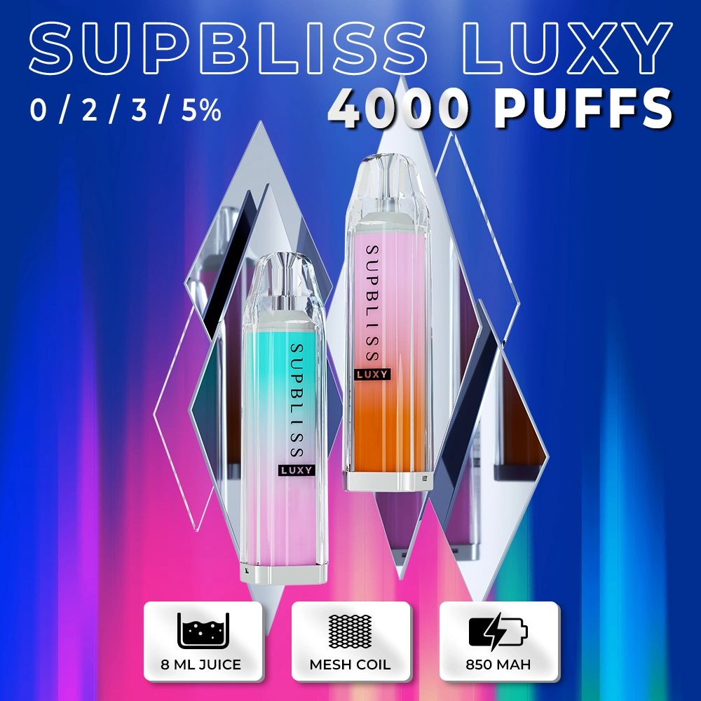 Wholesale/Supplier Disposable/Chargeable Vape Pen Supbliss Luxy Disposable/Chargeable Electronic Cigarette Randm 4000 Puffs