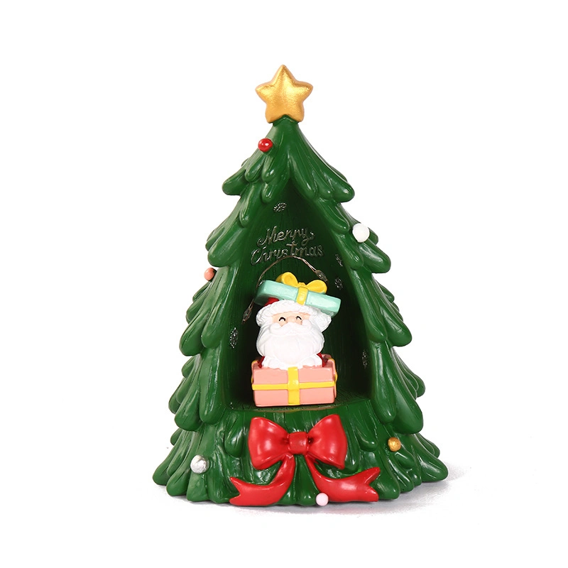 Christmas Tree Glow Ornament Scene Decoration Christmas Resin Craft Christmas Gifts