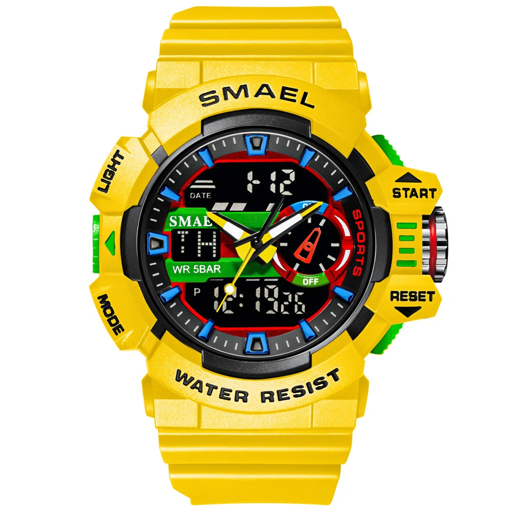 Yellow Student Watch Electronic Watch Multifunctional Sports Waterproof Men&prime; S Watch Wholesale Gift Watches