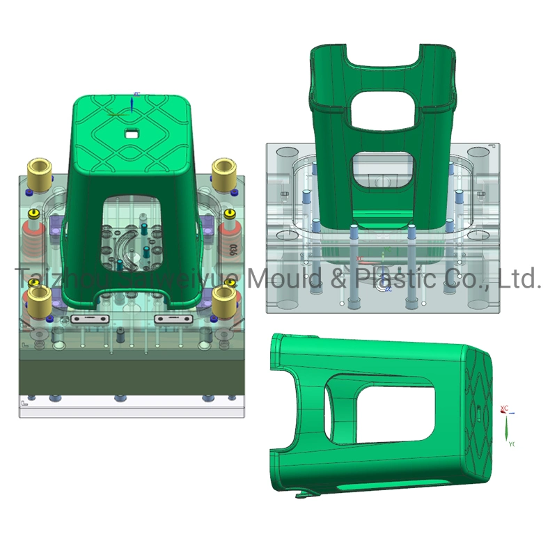 Plastic New Design Square Stool Food Stall Used Cold Runner Injection Mould