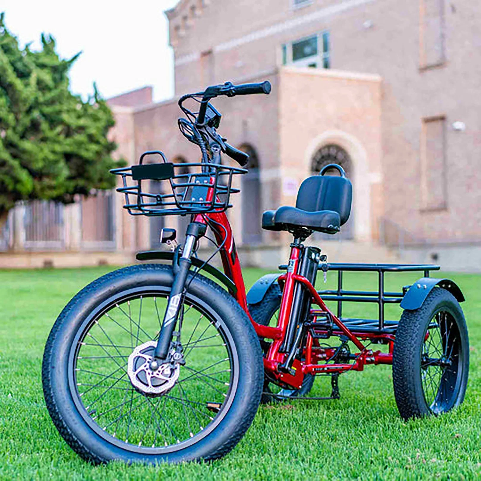 48V 500W Brushless Electric Tricycle Mini Folding Electric Trike Three Wheel MID Motor Cycle Small Tire City Cargo E Trike