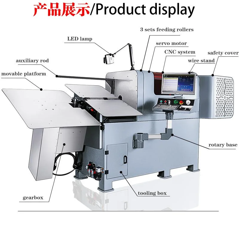 Top Sale 3D CNC Wire Bending Machine for Supermarket Truck with Double Spinner