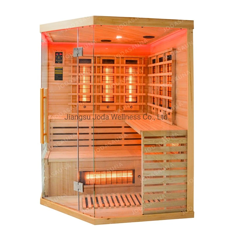 Solid Wood Small Corner Far Infrared Sauna Room for 2-3 Person