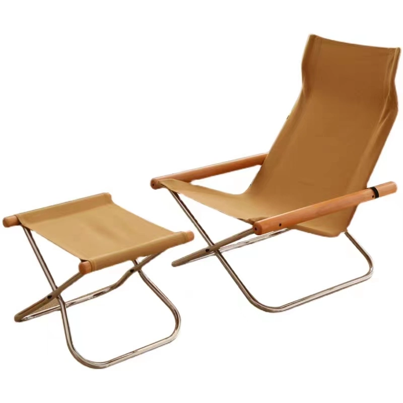 Nordic Backrest al aire libre Casa Playa Canvas Balcón plegable Camping ajustable Silla de pesca