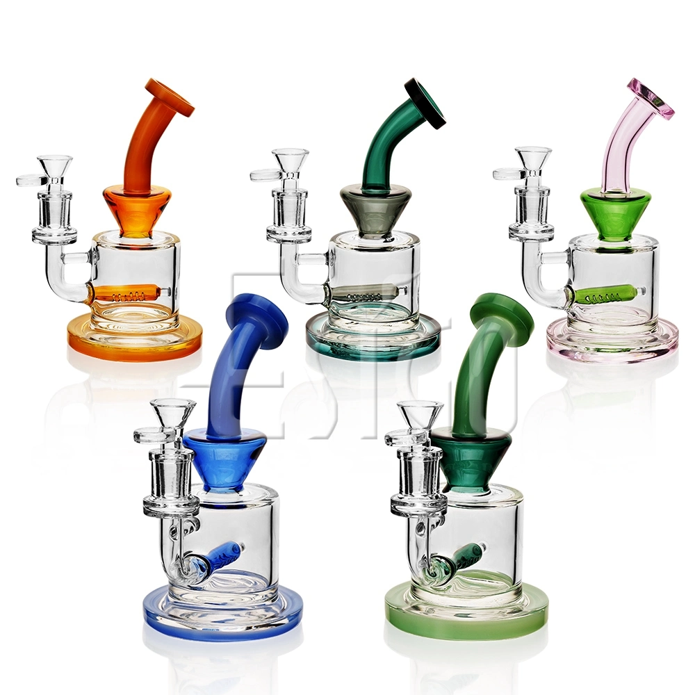 Mayorista de moda Esigo Mini Pequeño tabaco Shisha Hookah Oil Rig DAB el hábito de fumar con tubos de agua de cristal 14mm bolos masculino