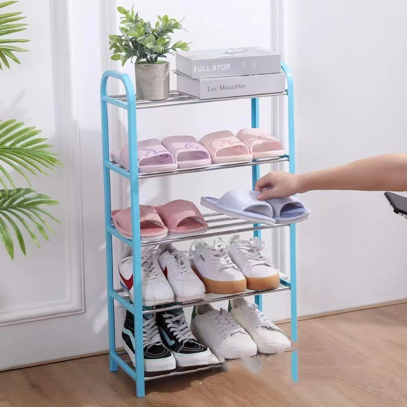 Modern Home Simple Metal Space Saving Rotary Shoes Cabinet Shoe Rack Organizer