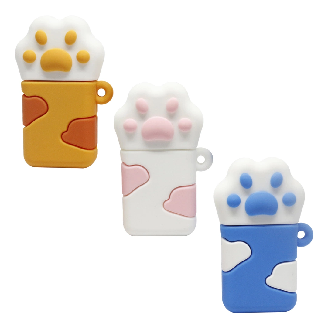 Cartoon Cat Cat Paw Festival Gift Storage PVC USB Flash Disk