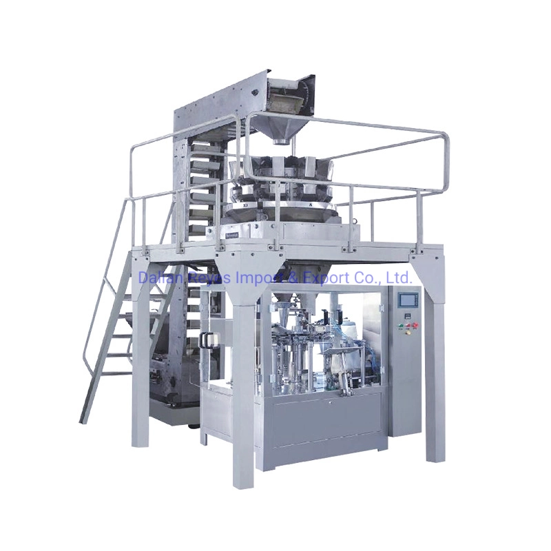 Automatic Multi-Function Rotary Chips French Fries Snacks Packing Machine Line