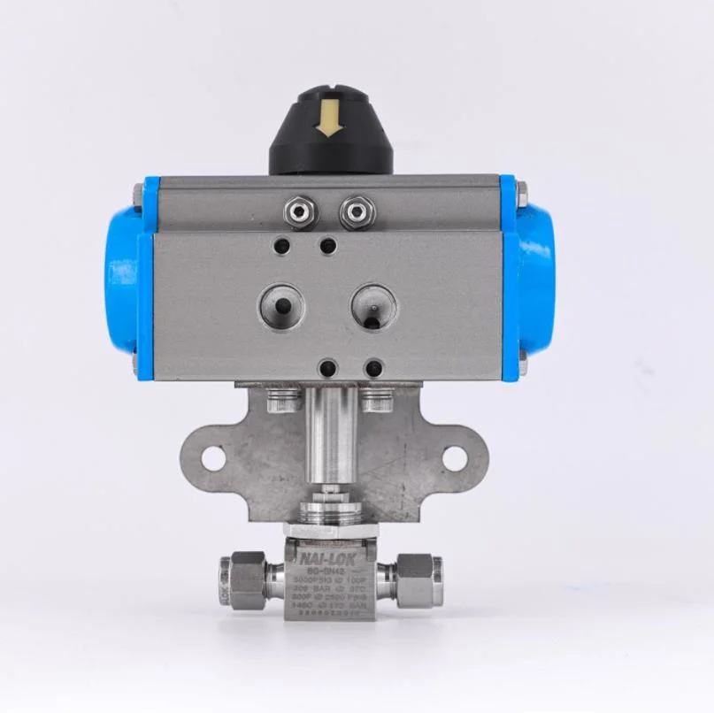 Nai-Lok Stainless Steel SS316 3000 Psi 3 Way Ball Valve Instrument Valve