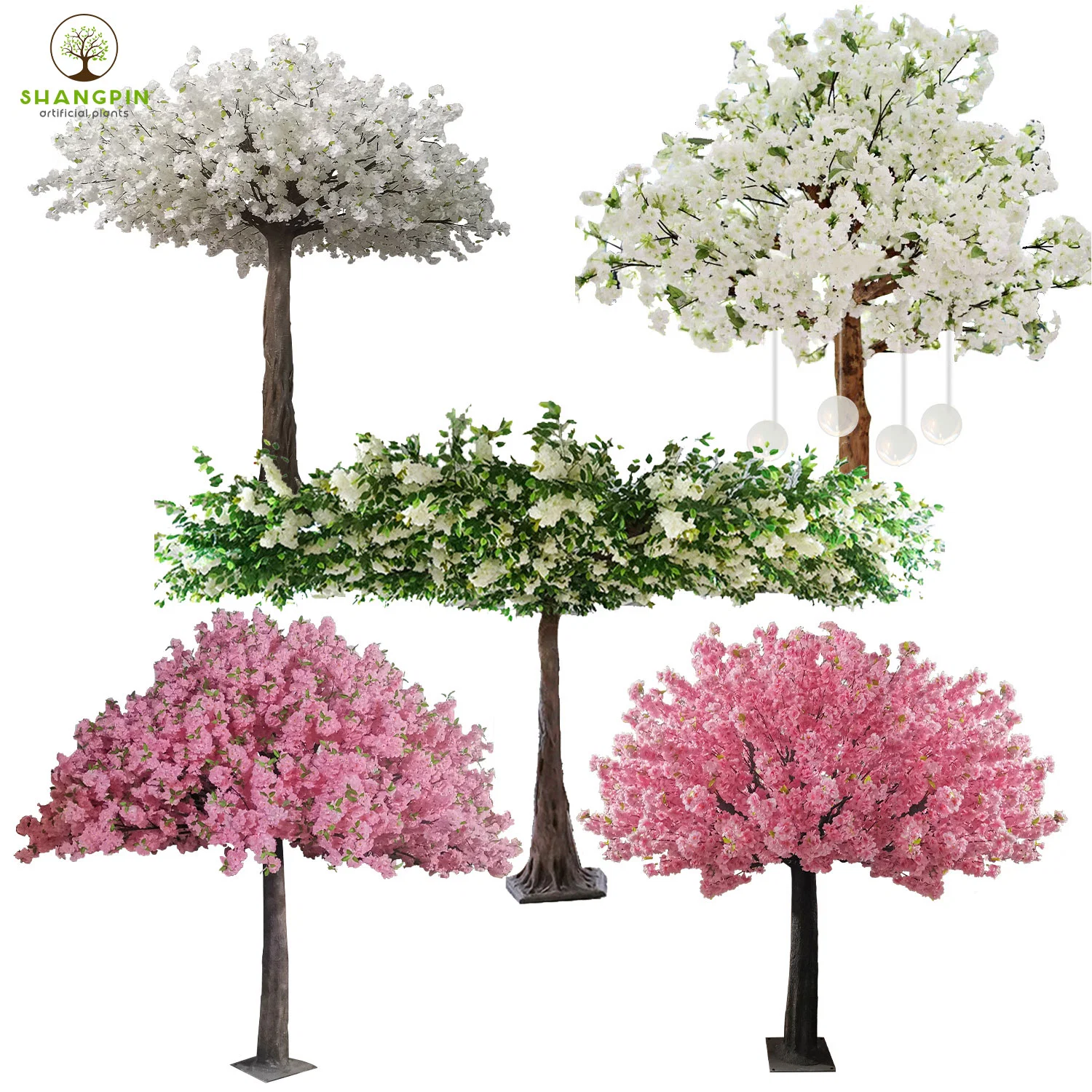 High-End große Outdoor-Künstliche Bäume Kirschblüte Baum für Hochzeit Dekoration