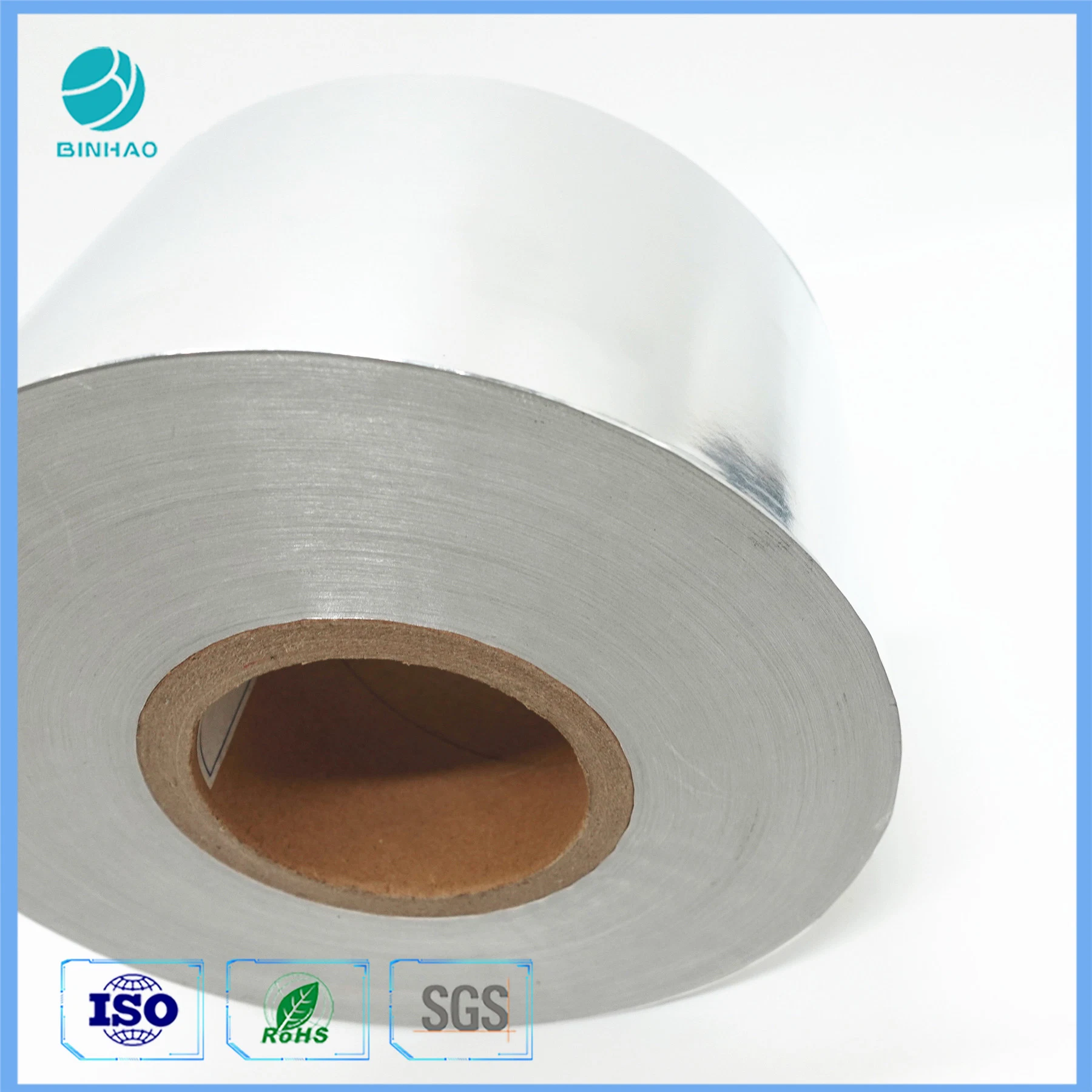 Silvery Aluminum Foil Paper for Cigarette Packaging 114mm Width