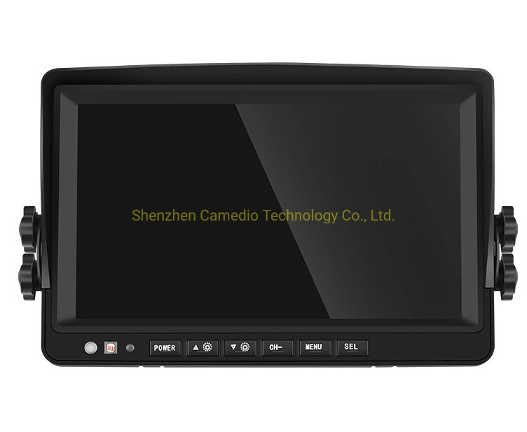 دعامة شاشة الرؤية الخلفية Ahd المزوّدة بشاشة مقاس 1024x600 قياس 7 بوصات مزودة بتقنية IPS لمراقبة السيارة كاميرا بدقة 1080p مع إدخال فيديو 2 X 4 أسنان