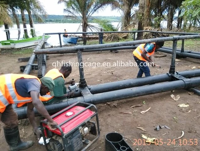 Carré pêche au piège filet cage de pêche de la ferme pour Tilapia