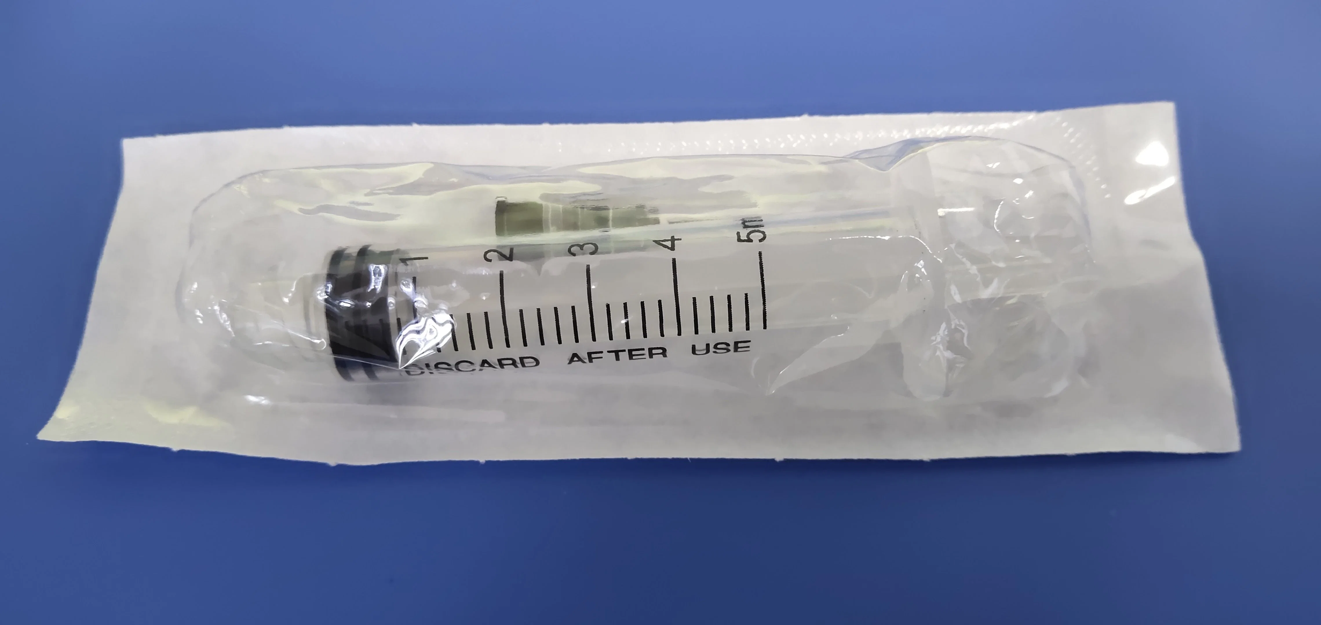 3-Part, 5ml, Sterile Hypodermic Injection Syringe with Needle 22gx11/4", Latex Free