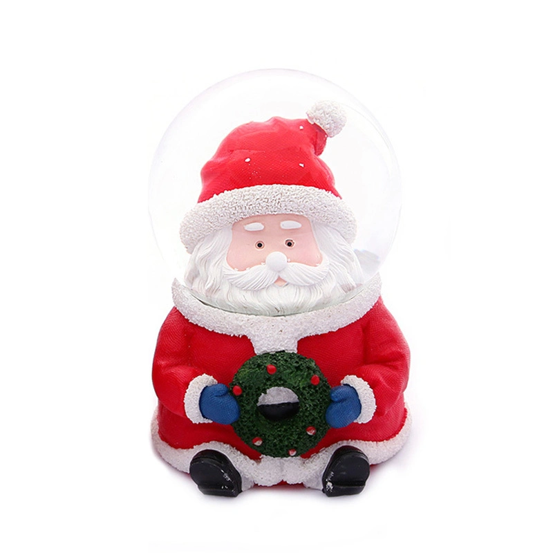 Glow Santa Claus Crystal Ball Table Ornament Plexiglass Ball Christmas Kids Gift Small Gift