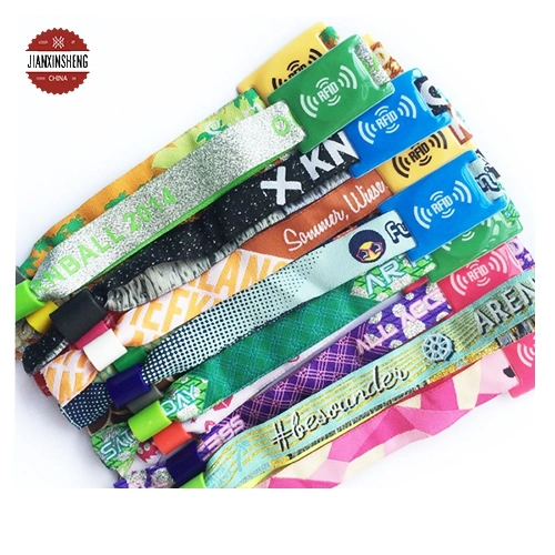 RFID Bracelet NFC Ticket NFC Fabric Wristband with PVC Card