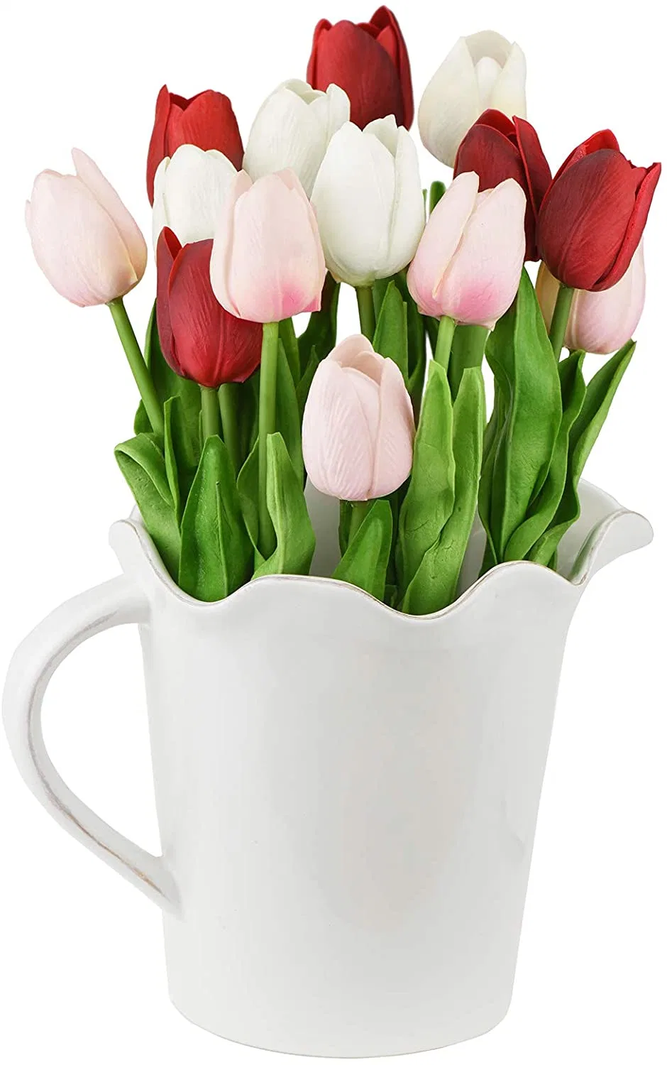 BEST Sell Wedding Décorative pu Real Touch fleurs Tulips artificiels Fleur artificielle blanche