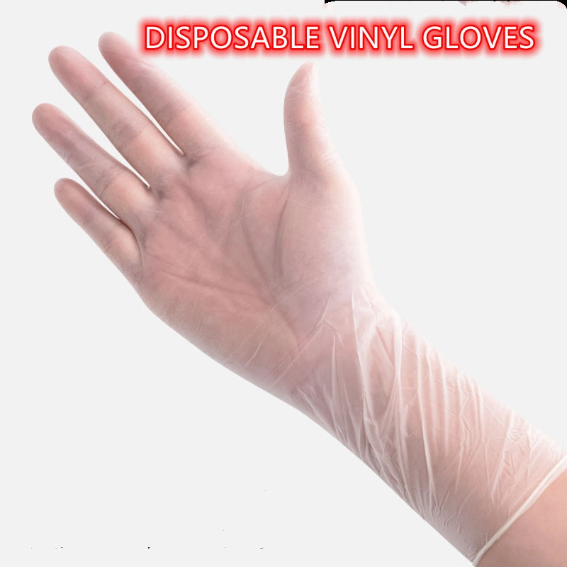 PVC de alta calidad guantes desechables de vinilo