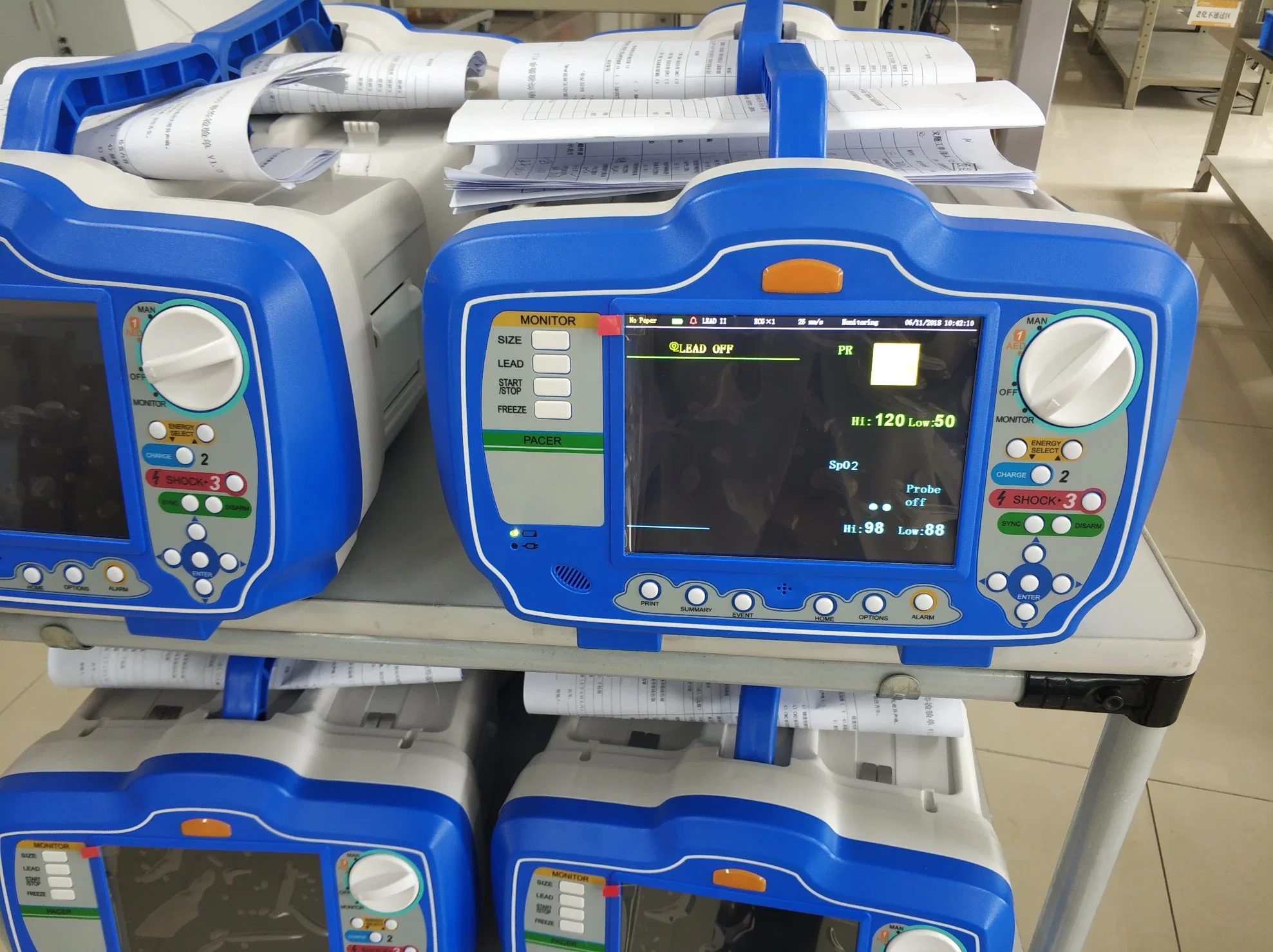 ECG bifásica DEA de la SpO2 Monitor Desfibrilador Externo Automático