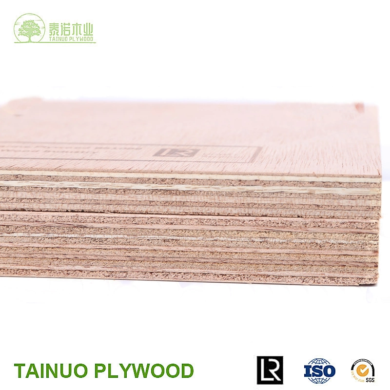 Waterproof A Grade Red Okoume Wood Grain Plywood