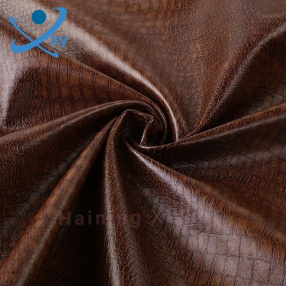 Leather Factory Wholesale/Supplier Fashion Artificial Padded Suede PVC Synthetic Fabric Designer Leather Upholstery Fabric for Shoes