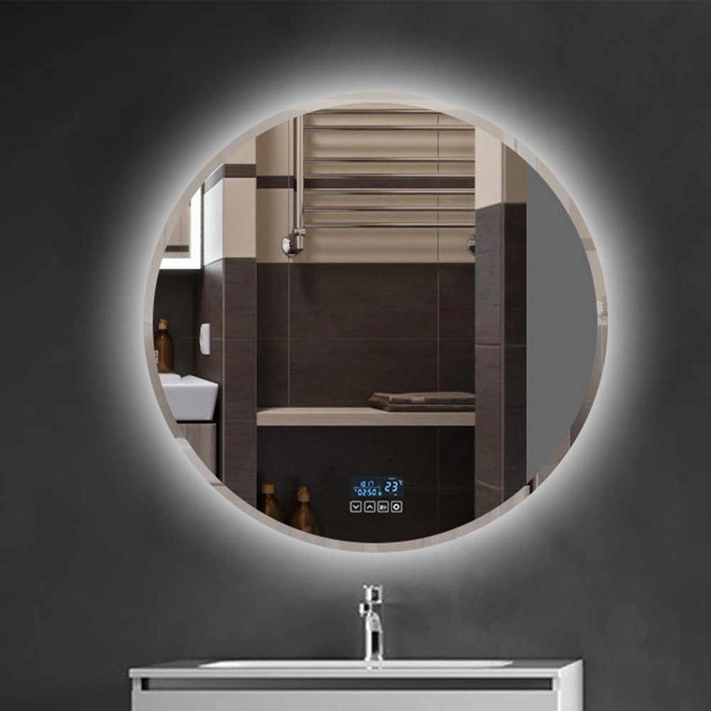 Bathroom Round Shape LED Smart Back Lighted Lamp Wall Mirror Decorative