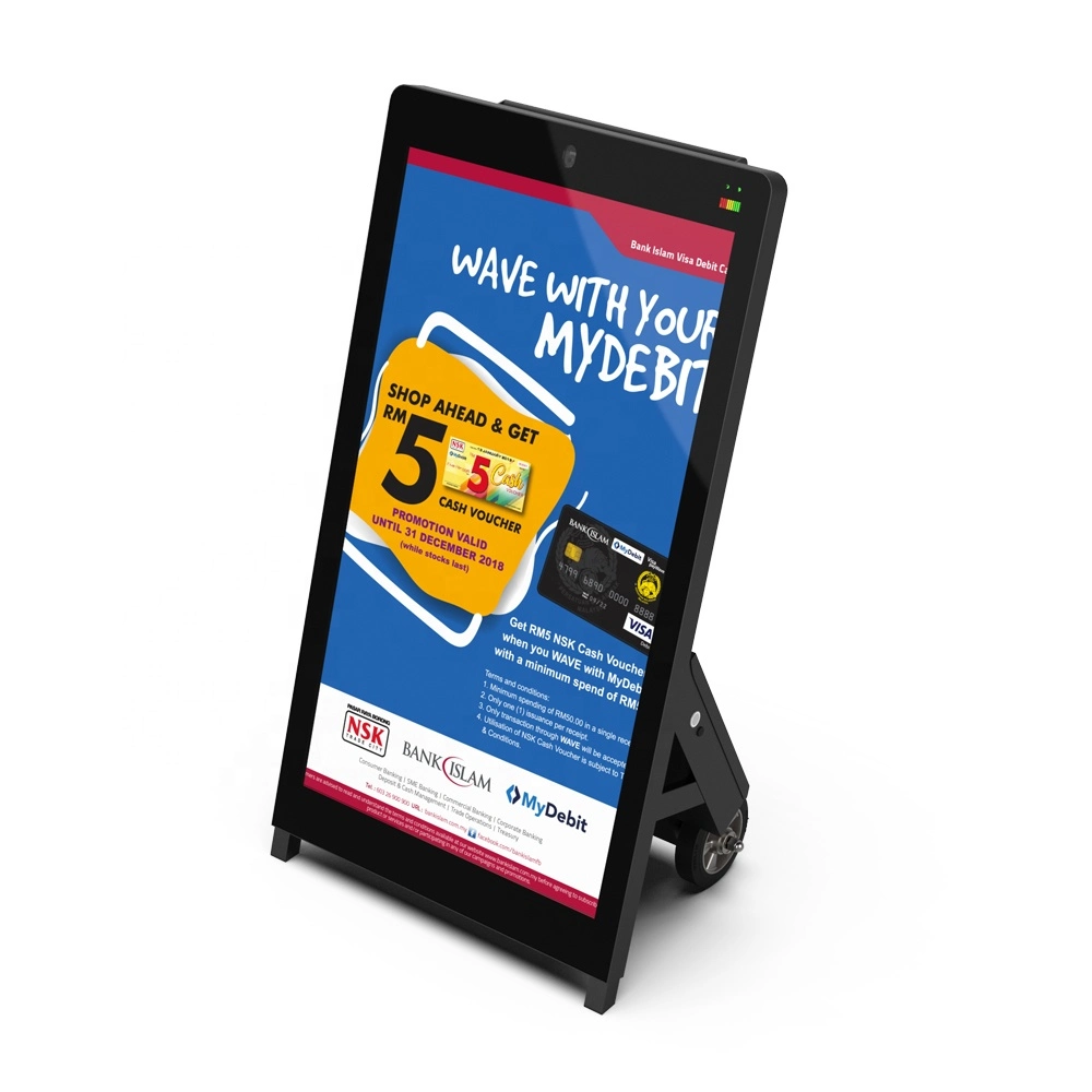 Maken 43 Inch Stand Alone Multadvertising Display Android Digital Signage with Battery Powered