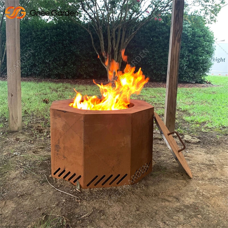 Fabrik Preis Corten Stahl Feuerstelle mit Holzbügelei