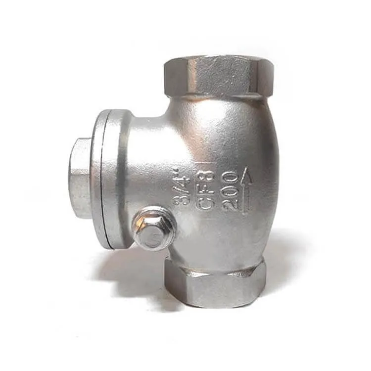 Stainless Steel Threaded Straight Through Horizontal Check Valve Clack One-Way Drain Valve