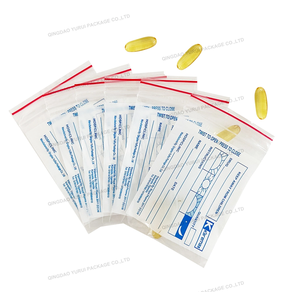LDPE Plastic Packaging Disposable Zipper Medical Bag