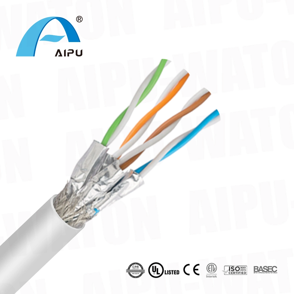 Cabo de rede blindado CAT6, cabo Ethernet de 4 pares F/UTP, cabo de comunicação, PVC/PE/LSZH Belden Panduit CommScope Siemon Excel